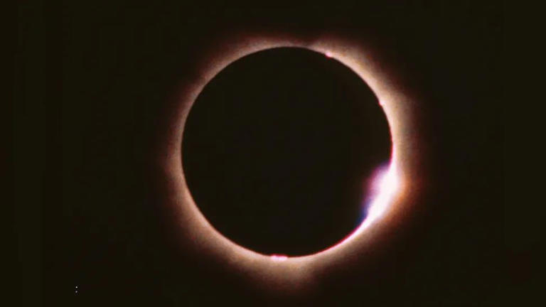 a total solar eclipse as seen in Mexico, the U.S. and Canada on March 7, 1970.