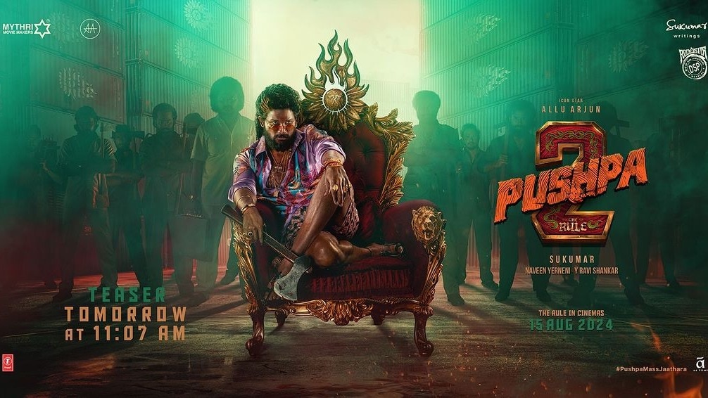 Pushpa 2: Allu Arjun Shares Brand-new Poster, Teaser To Release On April 8