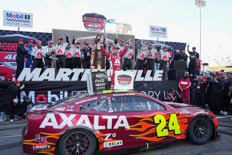 William Byron Wins Nascar Race Martinsville To Lead 1 2 3 Sweep By