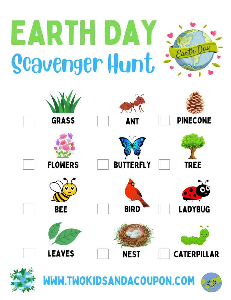 Earth Day Scavenger Hunt For Kids