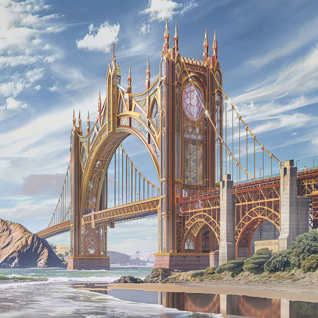 here's what 14 famous landmarks would look like if they were built in a different era
