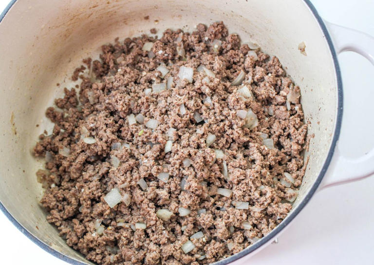 Ground Beef And Orzo Skillet