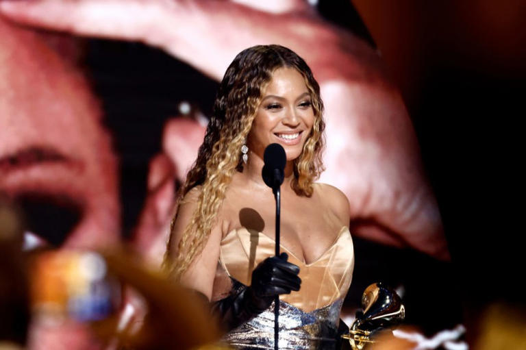 Beyoncé accepts Best Dance/Electronic Music Album for “Renaissance” onstage during the 65th GRAMMY Awards at Crypto.com Arena on Feb. 5, 2023 in Los Angeles, California. (Photo : Getty Images/Emma McIntyre)