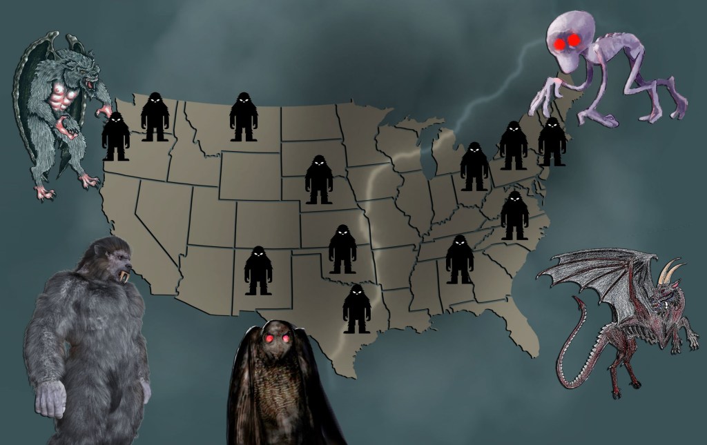 Map Reveals Where The Weirdest ‘cryptid’ Monsters (maybe) Live In The Us