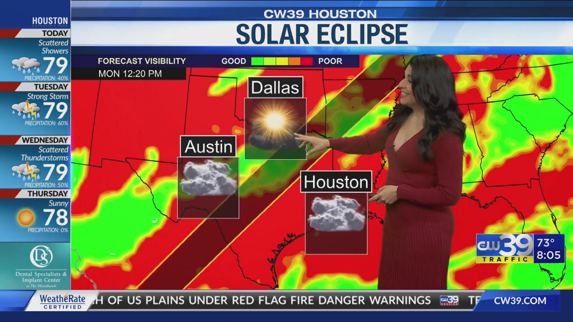 Solar Eclipse forecast for Texas CW39 HOUSTON