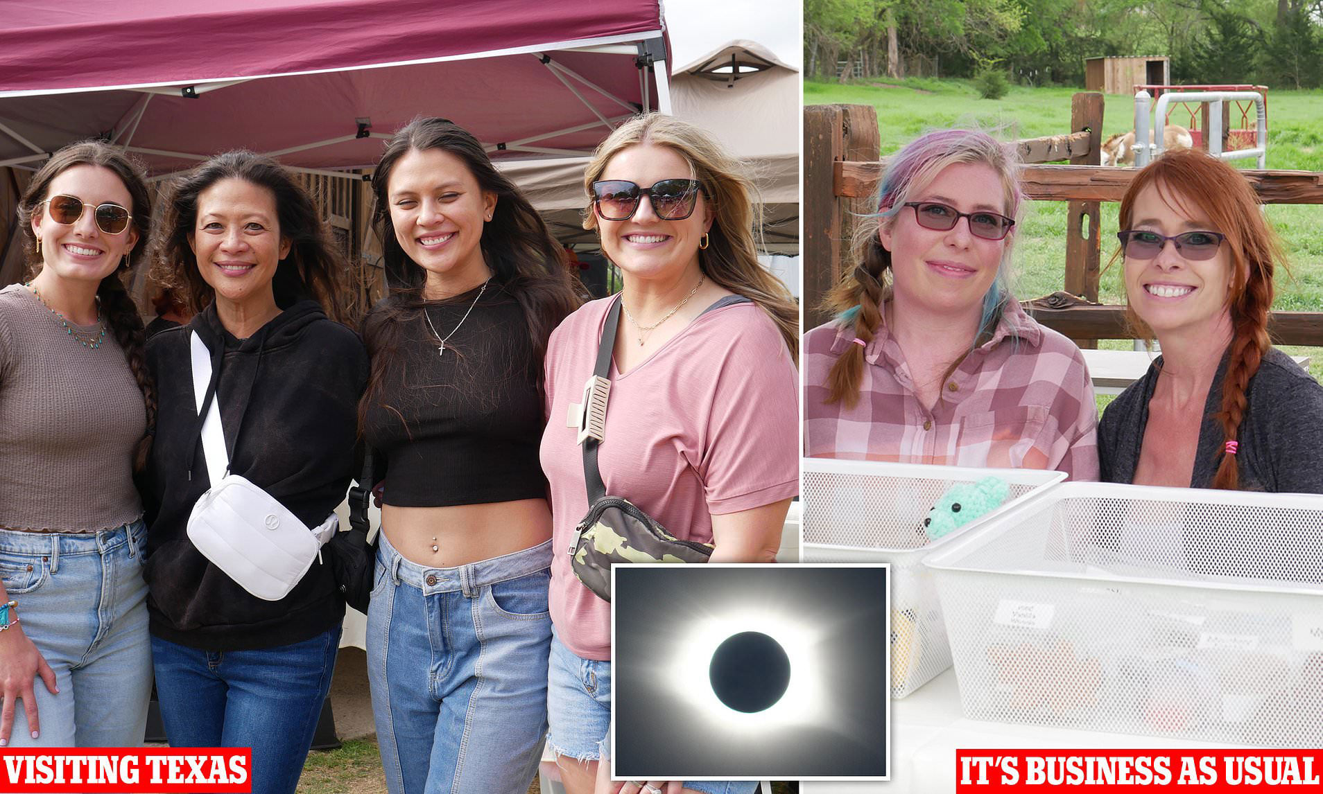 Daily Mail in Dallas for Solar Eclipse 2024 where a million skygazers