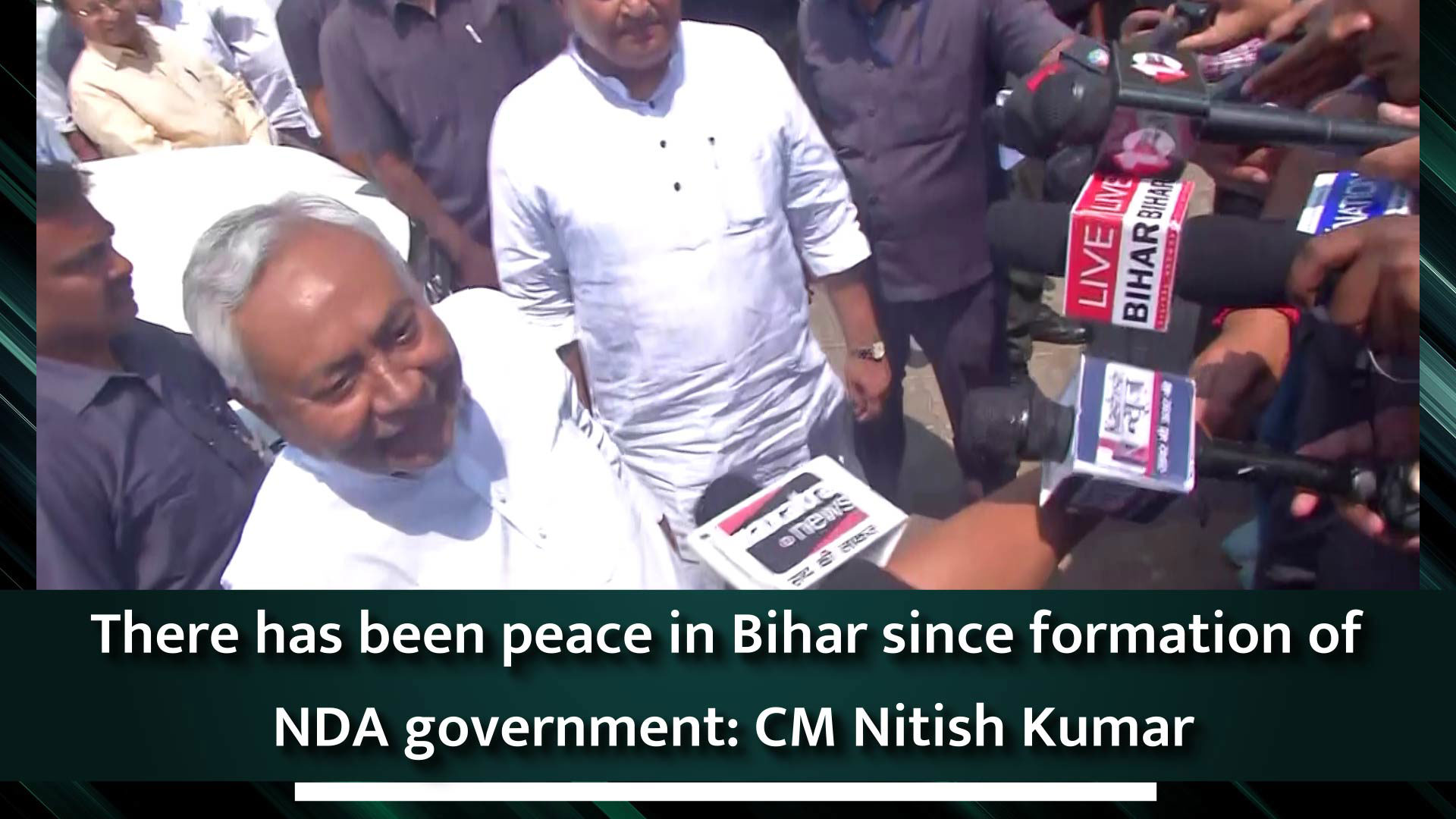 There has been peace in Bihar since formation of NDA government: CM ...