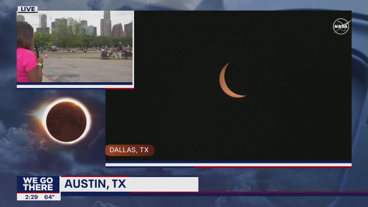 Solar eclipse seen over parts of Texas