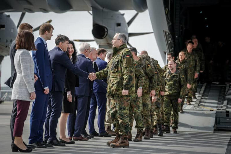 First German soldiers arrive in Lithuania for permanent force