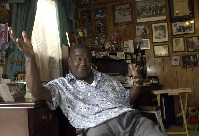 Clarence ‘Frogman’ Henry at his home in 2003 (Bill Haber/AP)