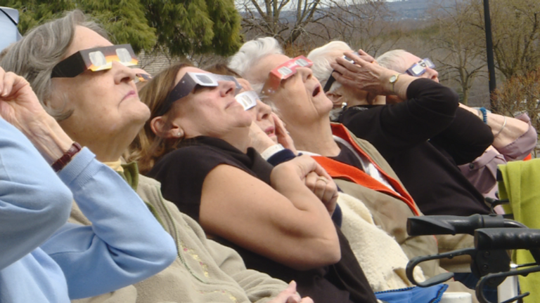 Residents at The Nottingham take in total solar eclipse with eyes to the sky