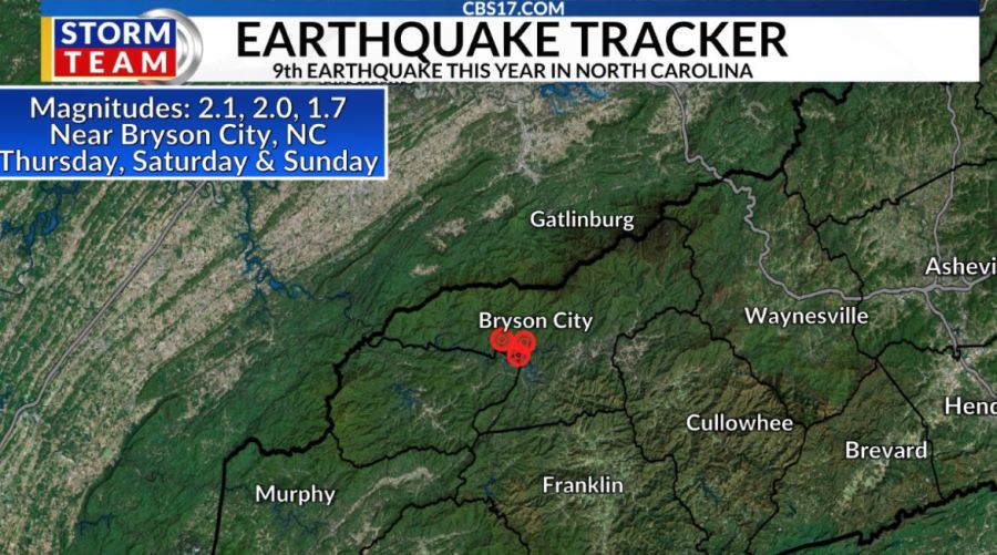 3rd Earthquake In 3 Days Rattles North Carolina Mountains Near ...