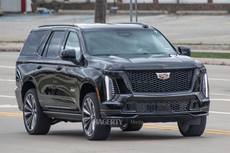 Spied: Supercharged Escalade-V Returns on 24s, with 55-inch Touchscreen