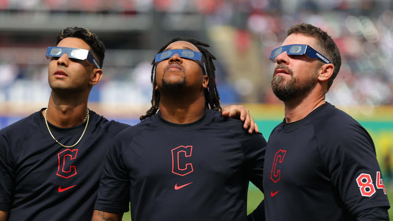 Guardians turn home opener pregame into 2024 solar eclipse viewing party