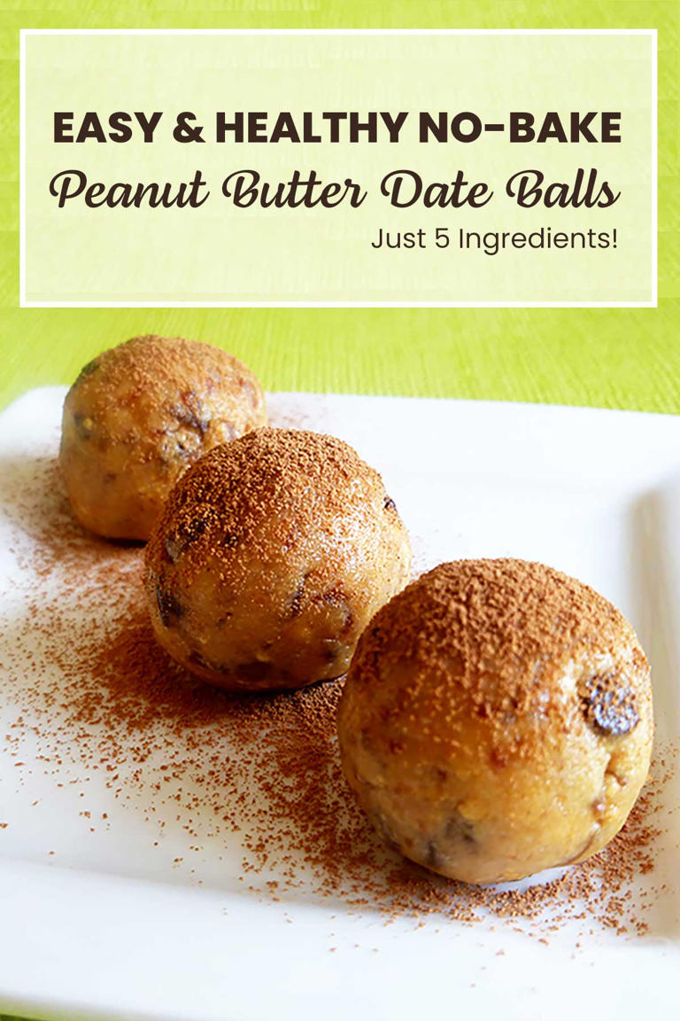 Easy & Healthy No-bake Peanut Butter Date Balls