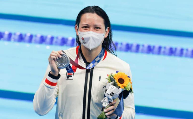 Siobhan Haughey wins silver at the Tokyo Olympics. Photo: Sports Federation and Olympic Committee of Hong Kong, China.