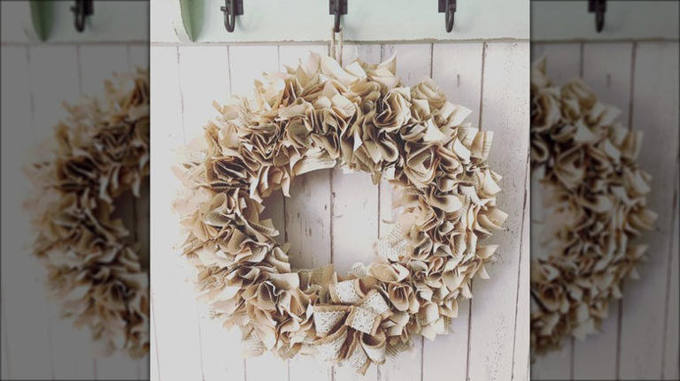 Diy The Perfect Wreath For Spring By Reusing An Old Book