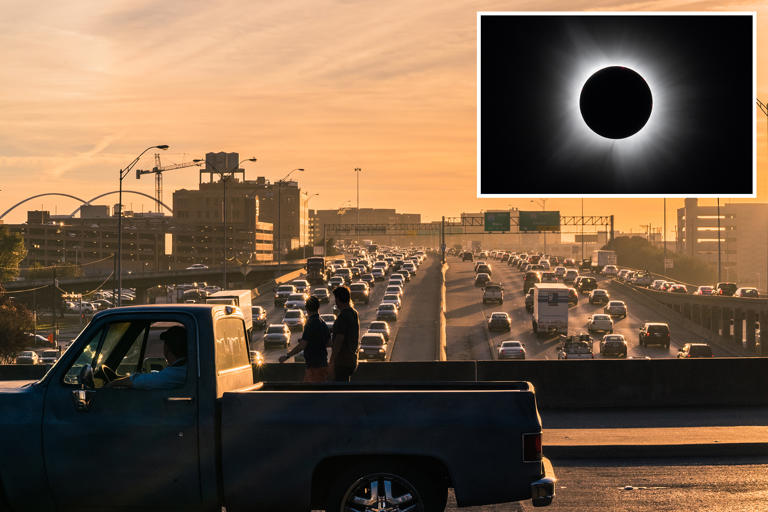 Traffic jams clog US highways as eclipse viewers head home after watching once-in-a-lifetime event
