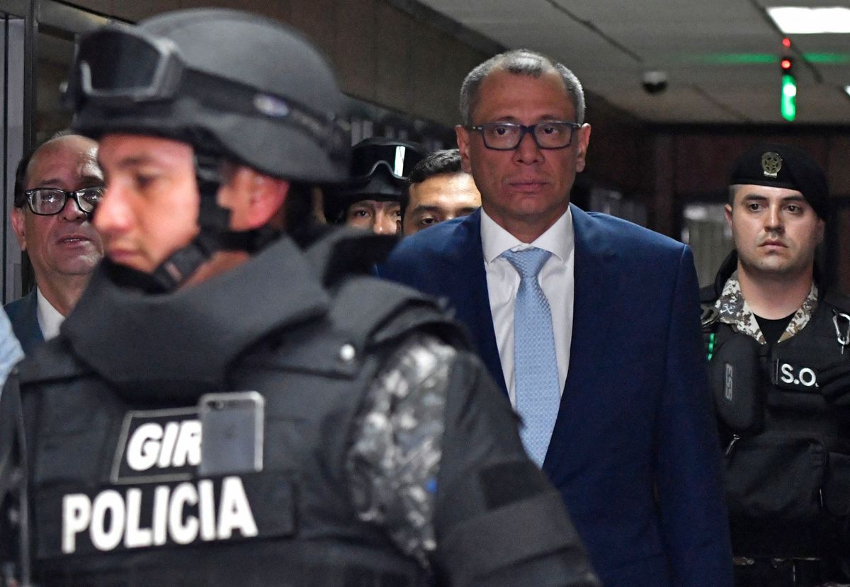 ecuadors inhaftierter ex-vizepräsident glas in klinik verlegt