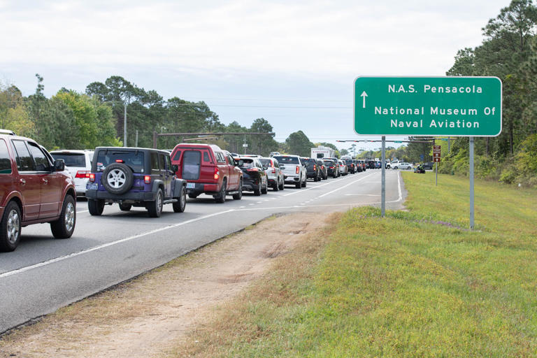 Frustrated with miles-long traffic jams around NAS Pensacola's West ...