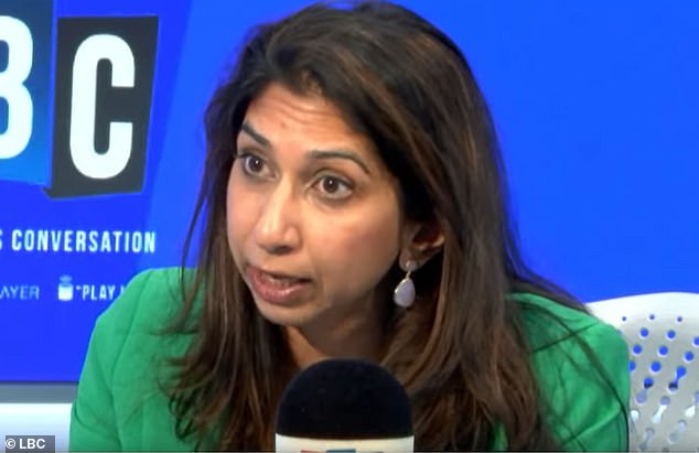 suella braverman warns the tories are 'heading for a defeat' at the general election unless rishi sunak moves to the right - but rules out running to replace him (for now)