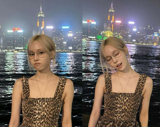 에스파 윈터(01년), 호피 무늬 원피스로 홍콩 사로잡은 미모 자랑