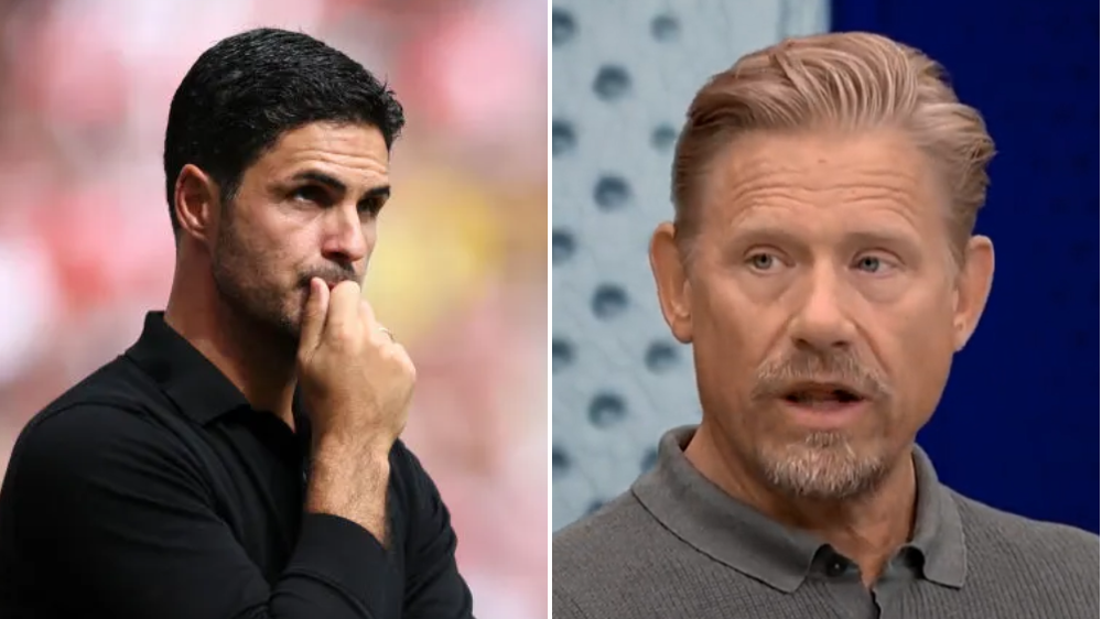 peter schmeichel names the two fixtures that could derail arsenal's title charge