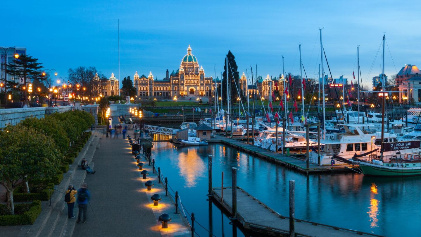 <p>Known for its British colonial architecture, beautiful gardens, and mild climate, Victoria is a quaint and romantic destination in the British Columbia province of Canada. You can enjoy whale watching, cycling, and walking around the charming downtown area without spending a lot of money.</p>
