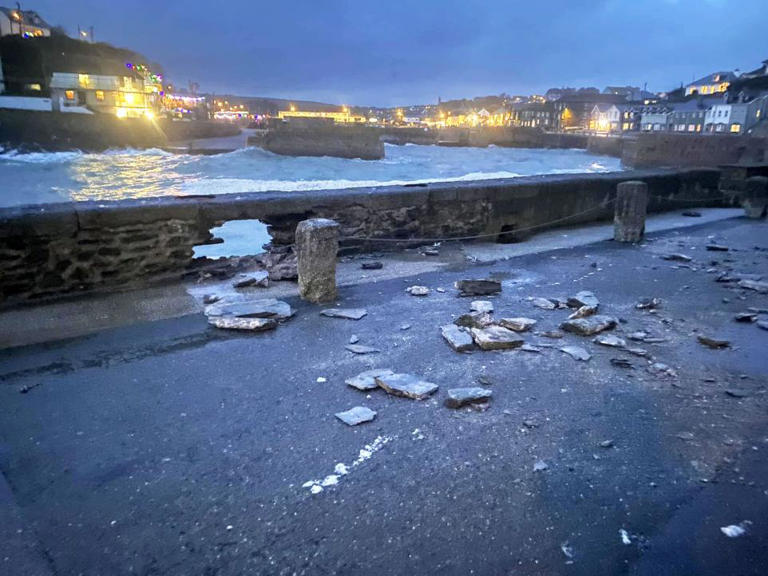 Repairs confirmed for Porthelven harbour wall damaged by power of the sea