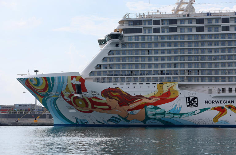 MIAMI, FLORIDA - JANUARY 07: The Norwegian Gateway cruise ship is moored at PortMiami on January 07, 2022 in Miami, Florida. Norwegian Cruise Line announced it had canceled eight of its cruise ships' planned trips as COVID-19 cases continue to interrupt travelers' plans. (Photo by Joe Raedle/Getty Images)