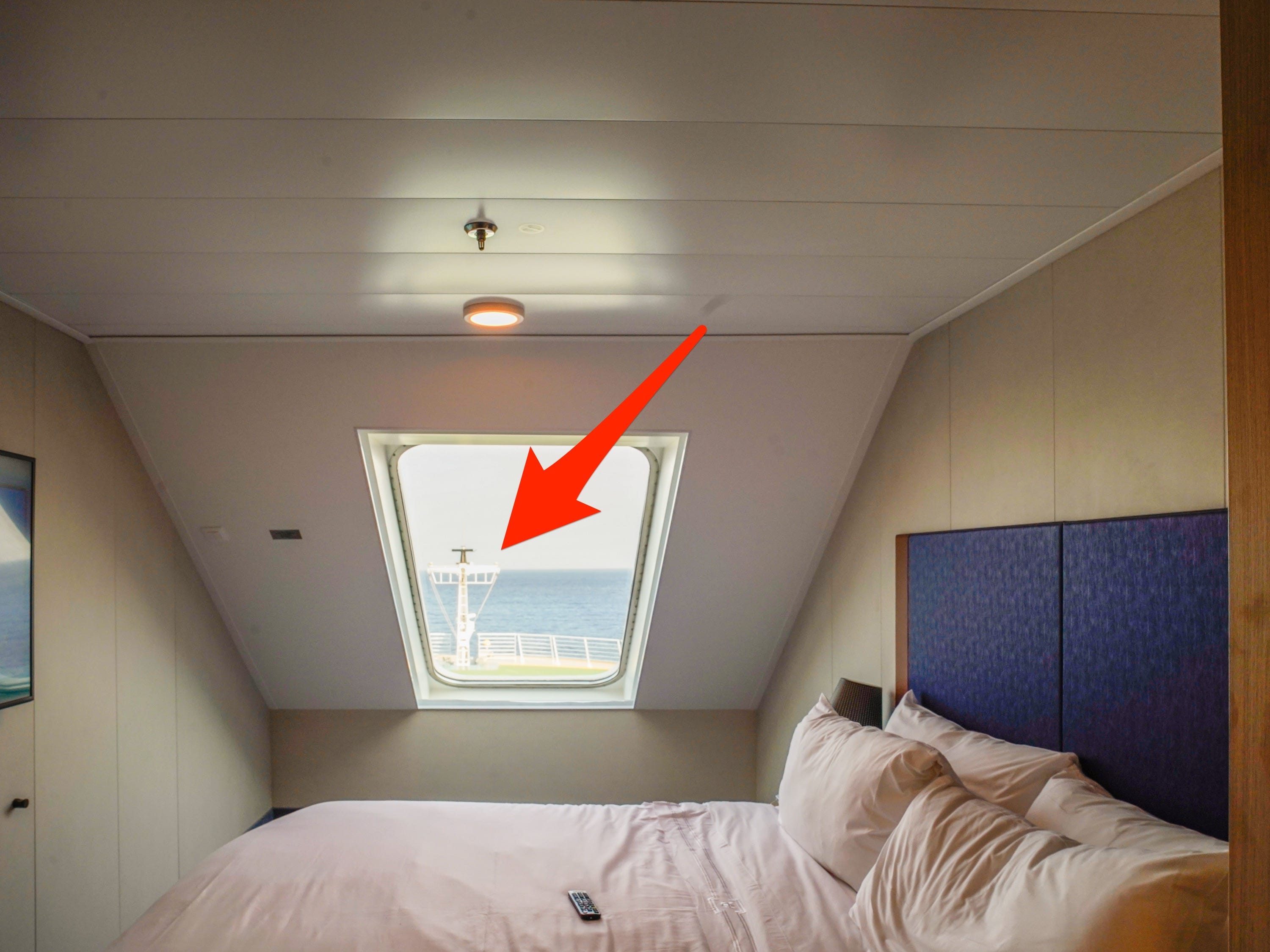 <p>For $2,000, I slept in a 179-square-foot <a href="https://www.businessinsider.com/royal-caribbean-wonder-of-seas-cruise-cabin-photos-2022-4">stateroom</a> on deck eight. My cabin had a private bathroom, a king-size bed, and an ocean view.</p><p>It was a mid-tier room — a step above <a href="https://www.businessinsider.com/carnival-cruises-interior-room-royal-caribbean-ocean-view-cabin-photos-2022-10">interior staterooms</a> with no window, a step below staterooms with a balcony, and two steps below a suite. I quickly realized this was the <a href="https://www.businessinsider.com/why-you-shouldnt-book-room-at-front-of-cruise-ship-2023-7">wrong room</a> to book.</p><p>Since it was at the very front of deck eight, I felt constant motion in my room. This made sense to me after talking to <a href="https://www.businessinsider.com/cruise-tips-first-timers-from-seasoned-cruisers-2022-5">seasoned cruisers</a> on the ship, several of whom told me that the front of the ship was one of the worst places to be for feeling motion. They said that higher decks in the middle of the ship feel calmer and more stable.</p><p>Some nights were rockier than others. On the roughest nights, I heard and felt a similar sensation to thunder beneath me every few minutes. Loud thumps and heavy vibrations in my room sounded like large pieces of furniture falling down. The first night this happened, I feared the worst, but over time, I realized that this was a normal aspect of cruising — but one I would likely never get used to.</p><p>Next time, I'd choose a room in the middle of the ship.</p>