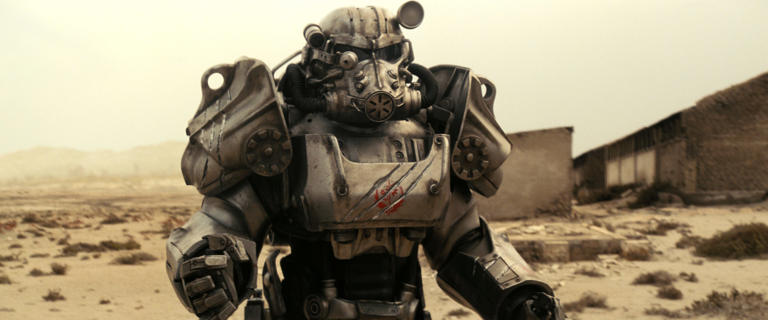 The power suit is wielded by the Brotherhood of Steel in "Fallout."