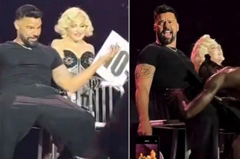 It seemed like Ricky Martin was very excited at the Madonna concert