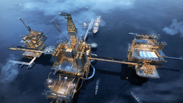 Inside the $5 billion floating theme park built on an offshore oil rig