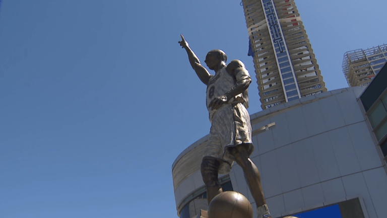 Typos fixed on Kobe Bryant’s statue at Crypto.com Arena