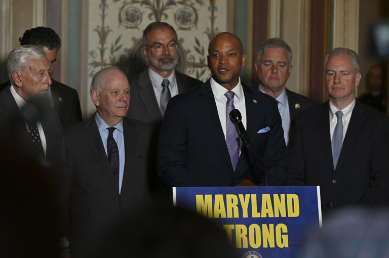 Md. leaders seek Baltimore bridge money Biden promised on Capitol Hill