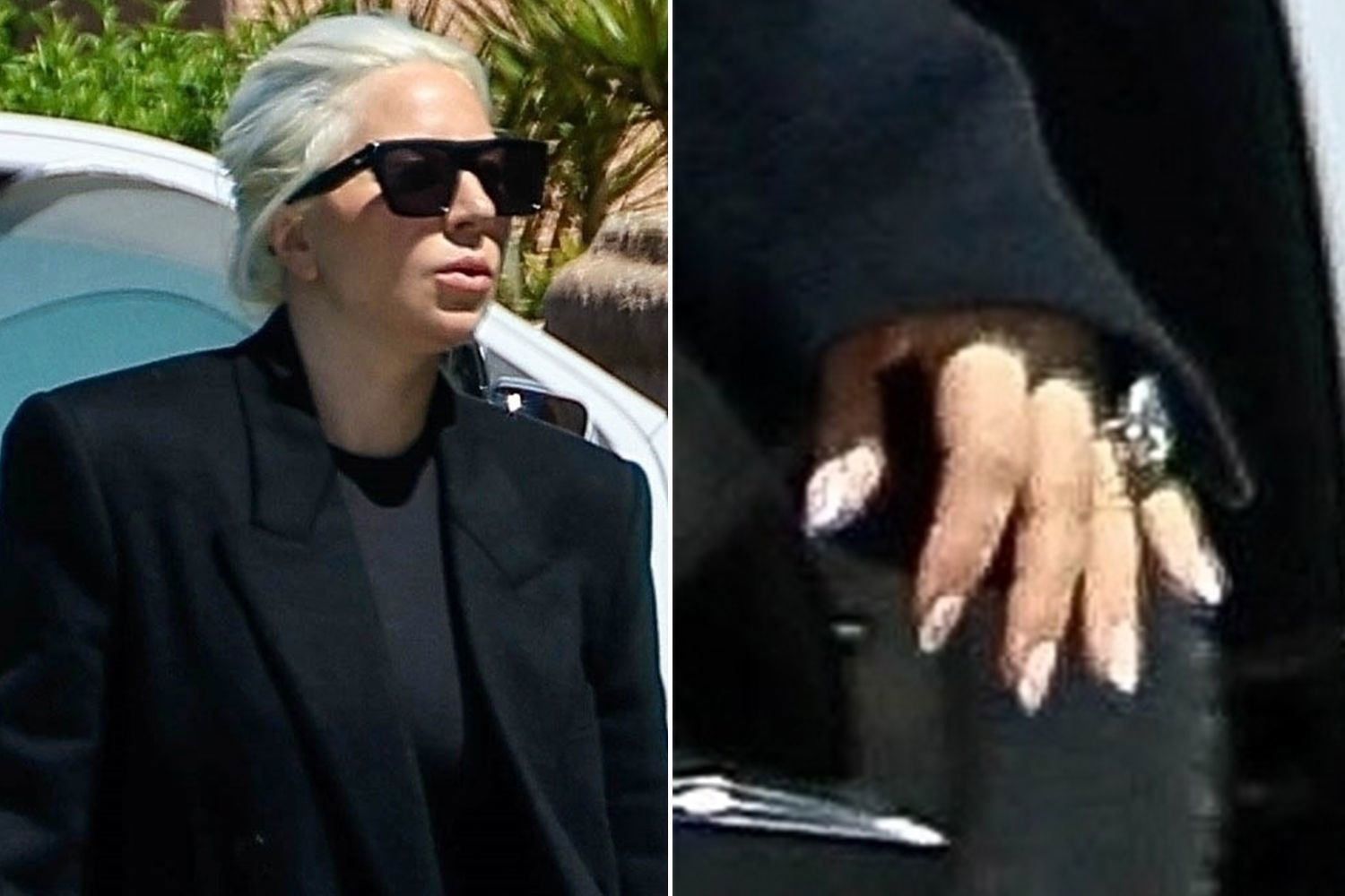 Lady Gaga Sparks Engagement Rumors with Large Diamond Ring on Left Hand ...