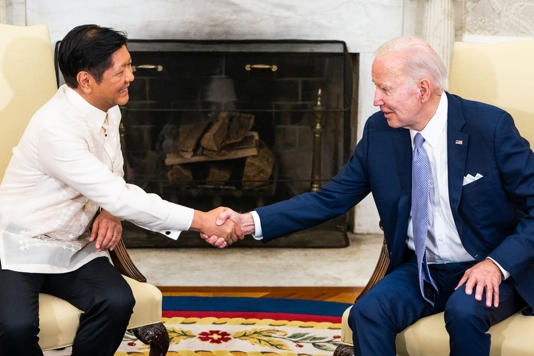 President Biden and Philippines President Ferdinand R. Marcos Jr. meet in the Oval Office on May 1, 2023. Getty Images