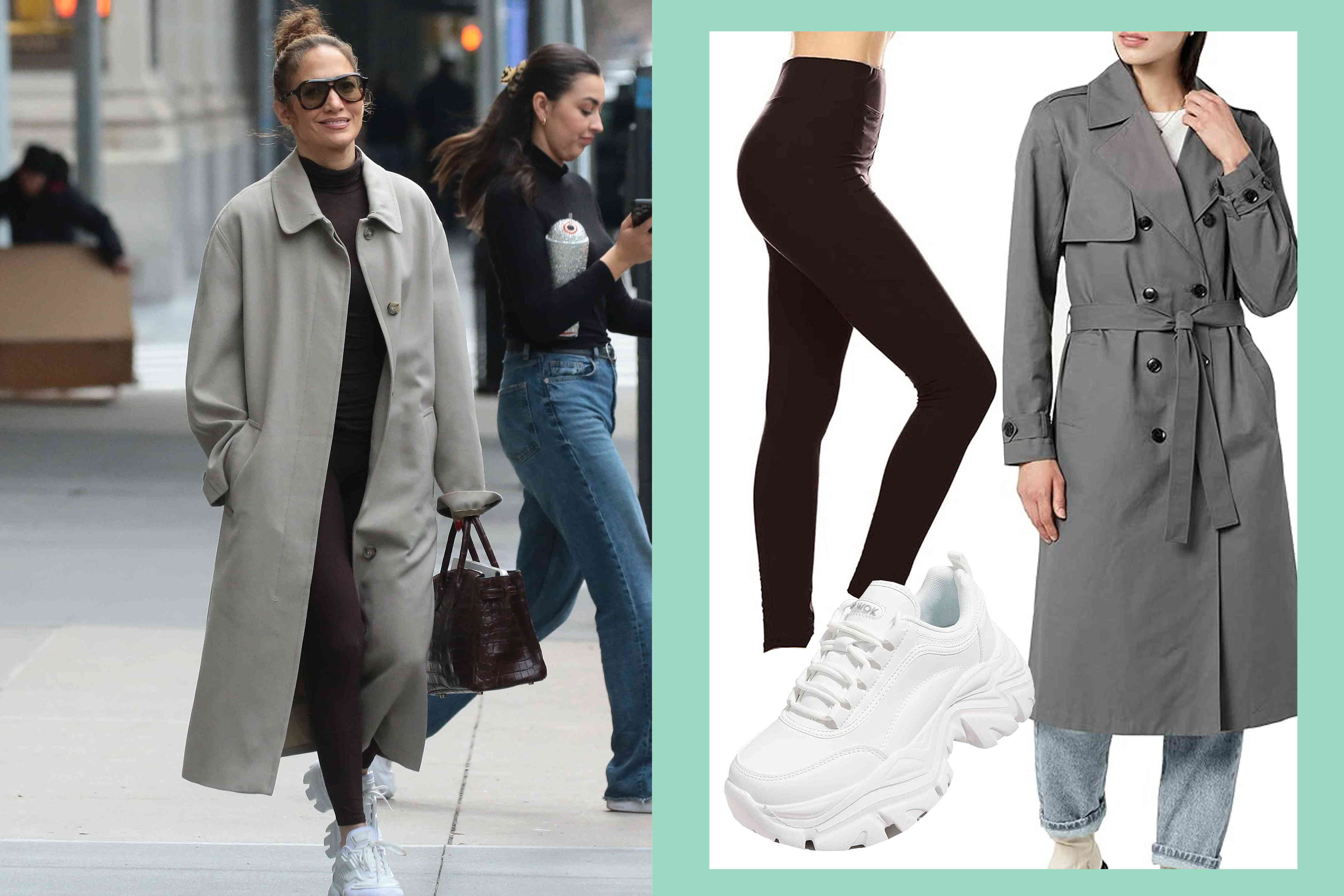Jennifer Lopez Dressed Up Basic Leggings with These Two Spring-Ready ...