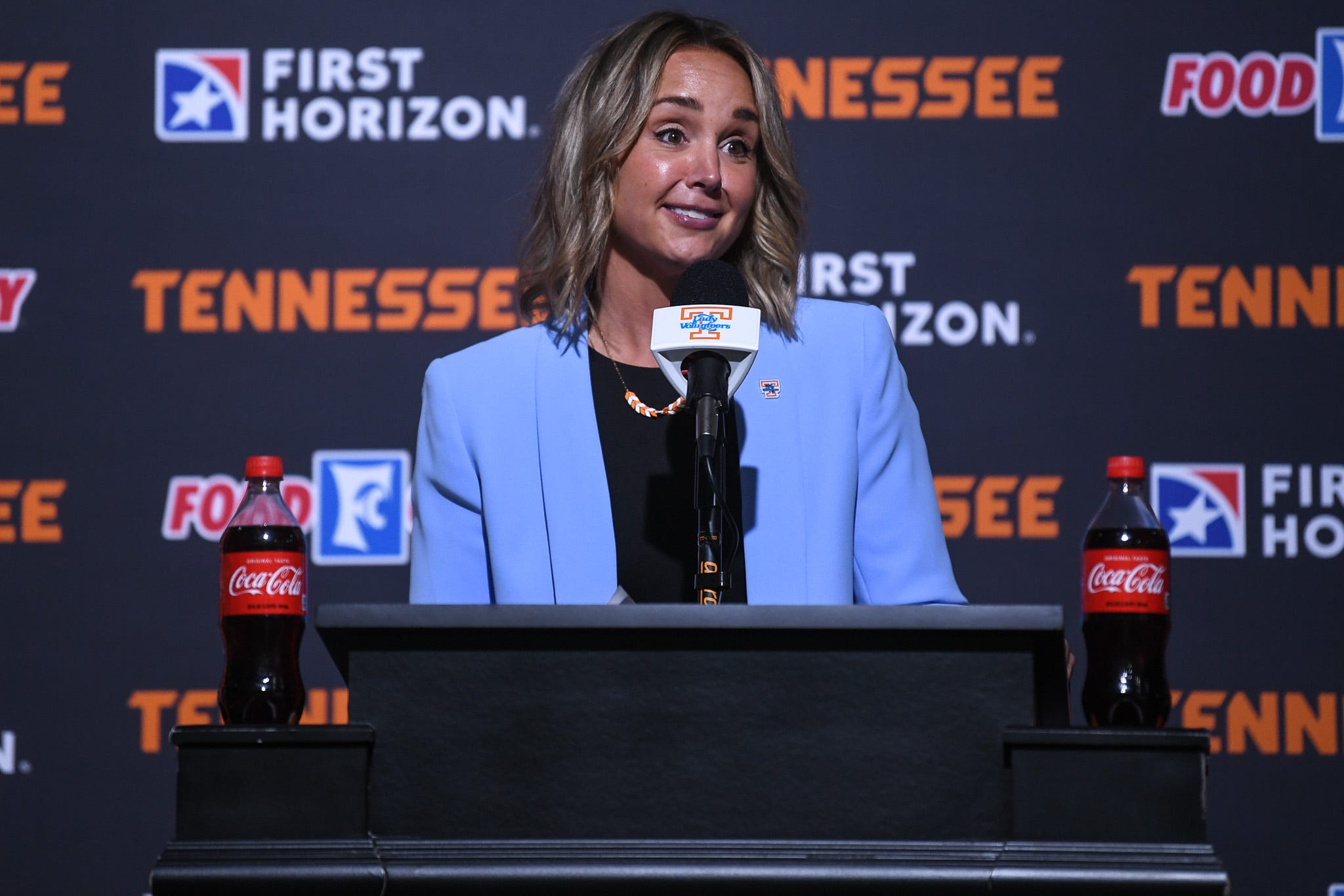 Explaining Why Kim Caldwell Wore Blue Blazer At First Lady Vols Press ...