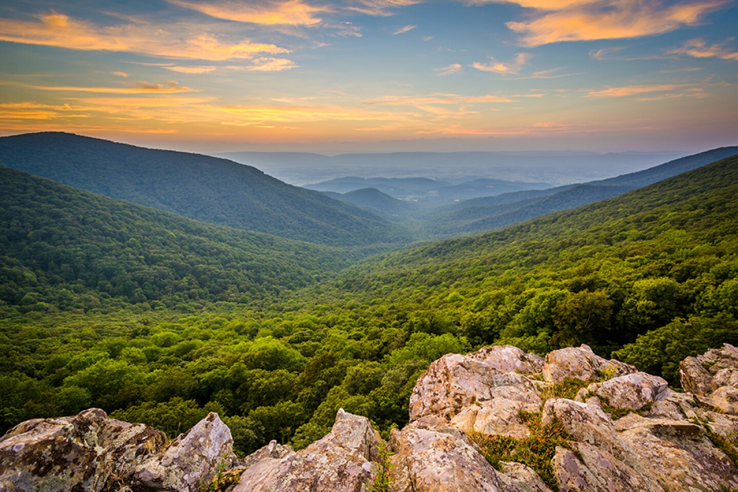 <h2>Lodges along the Appalachian Trail, Shenandoah National Park</h2> <ul>   <li><b>Book now: </b><a class="Link" href="https://www.goshenandoah.com/specials/hiking-packages" rel="noopener">Hike Lodge to Lodge in Shenandoah National Park</a>; $50–$431 per night</li>  </ul> <p>For a luxurious introduction to the famed Appalachian Trail, head to <a class="Link" href="https://www.afar.com/places/shenandoah-national-park-virginia" rel="noopener">Shenandoah National Park </a>in Virginia for a two- or three-night self-guided tour along this brief but scenic stretch of the 2,190-mile trail, You’ll hike from Lewis Mountain Cabins to Big Meadows Lodge to Skyland, which are operated by authorized park concessionaire Delaware North Parks and Resorts at Shenandoah.</p> <p>Each day, you’ll trek between seven to nine miles through deciduous forests and past soft green peaks, traveling from one night’s accommodations to the next. Big Meadows and Skyland offer hikers packed lunches and trail memorabilia if you book a hiking package in advance <a class="Link" href="https://www.goshenandoah.com/specials/hiking-packages" rel="noopener">online</a> or by calling the reservation line. (You can also book each stay individually, but lunch won’t be included.) The reservations office will also share contact info for shuttle services to take you back to your car at the end of the one-way journey.</p>