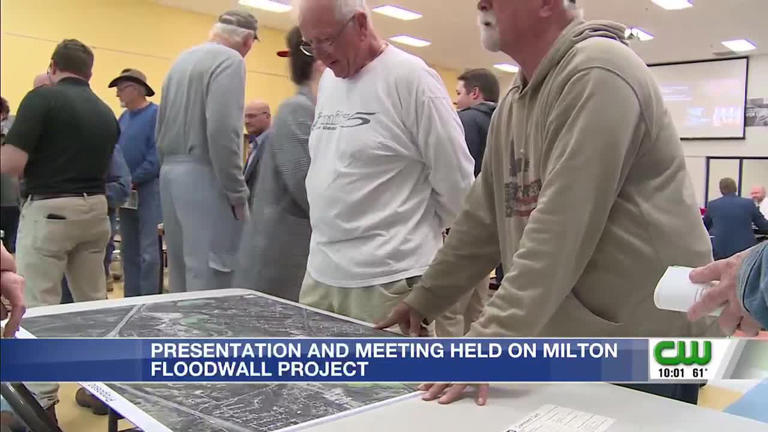 Public meeting and presentation held on the future of the Milton floodwall project