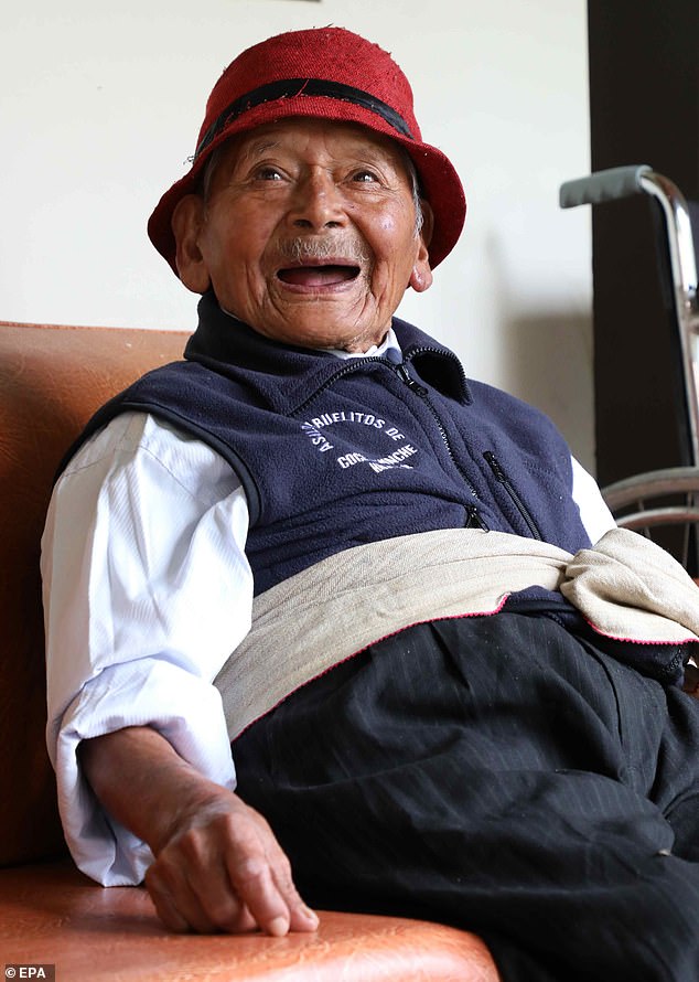 peruvian farmer claims to be the world's oldest man as he 'celebrates 124th birthday' days after british pensioner john tinniswood was declared official record holder at 111