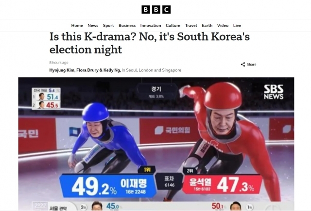 “k-드라마인가?”…英 bbc, 韓 개표방송 독특함에 ‘주목’
