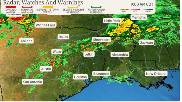 Us Weather: Major Storm Threatens 135mph Tornadoes And ‘golf-ball 