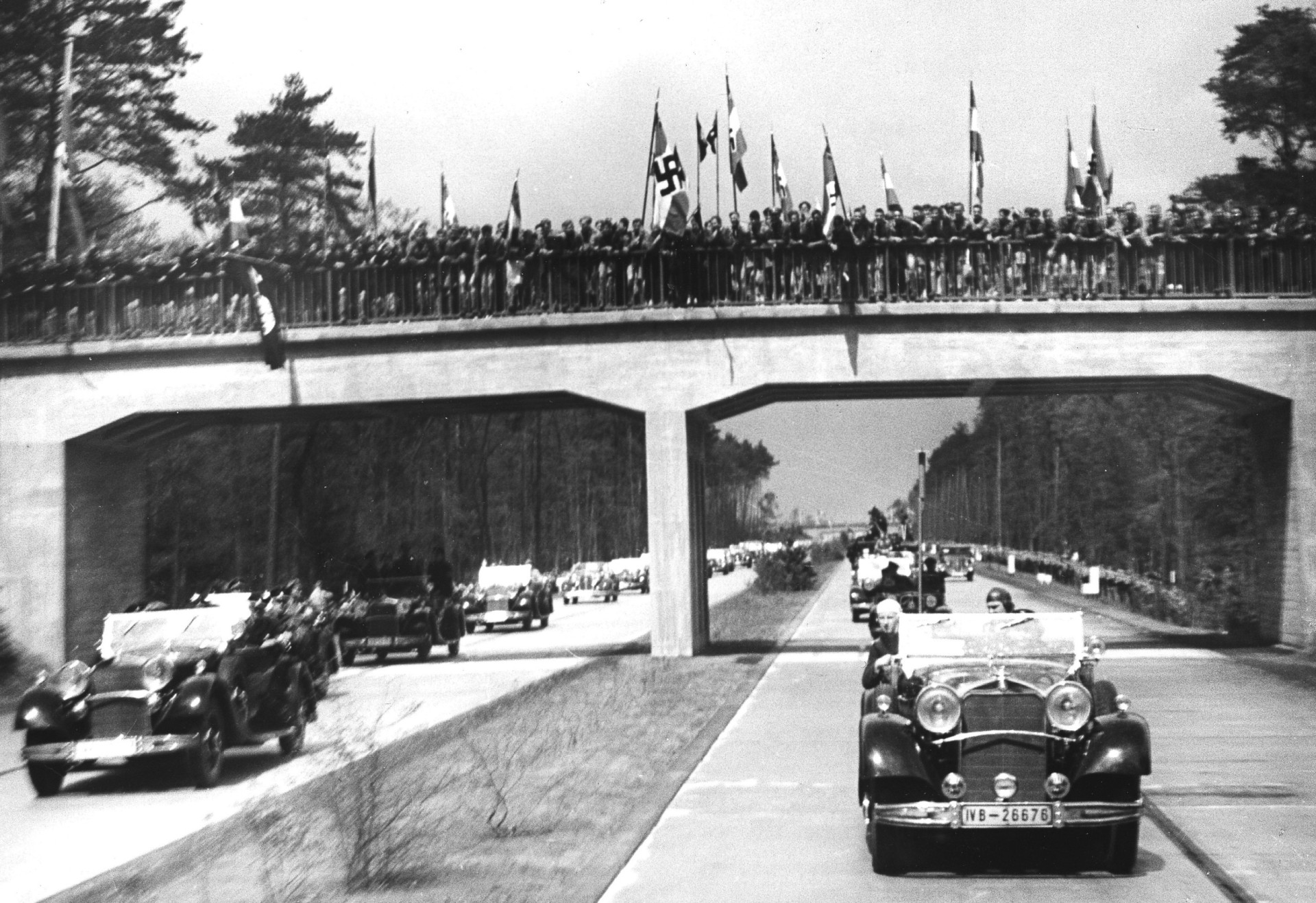 <p>This photograph taken in 1935 shows the opening of the first section of the Frankfurt–Heidelberg motorway near Darmstadt.</p><p><a href="https://www.msn.com/en-us/community/channel/vid-7xx8mnucu55yw63we9va2gwr7uihbxwc68fxqp25x6tg4ftibpra?cvid=94631541bc0f4f89bfd59158d696ad7e">Follow us and access great exclusive content every day</a></p>