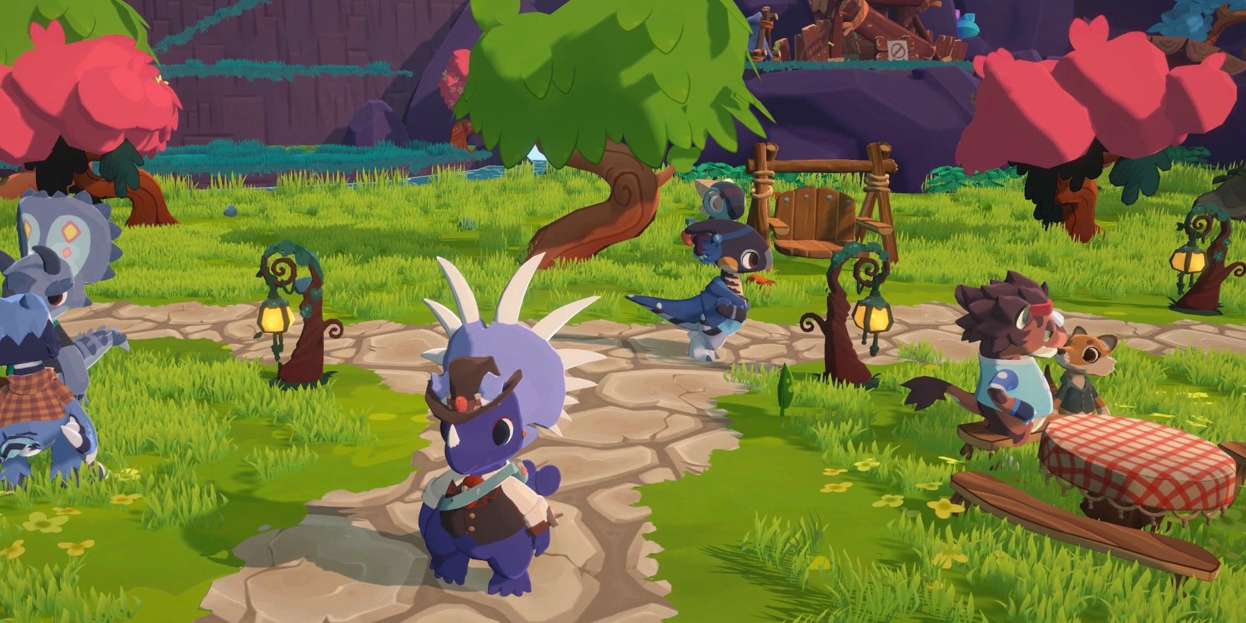 amazon, upcoming steam and switch game looks like animal crossing with dinosaurs