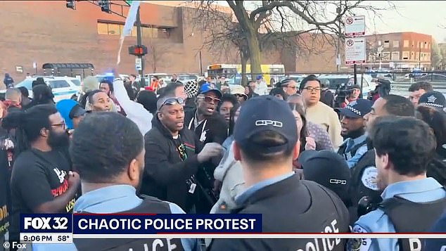 furious blm protesters clash with chicago cops after video showed dexter reed being shot almost 100 times in less than a minute