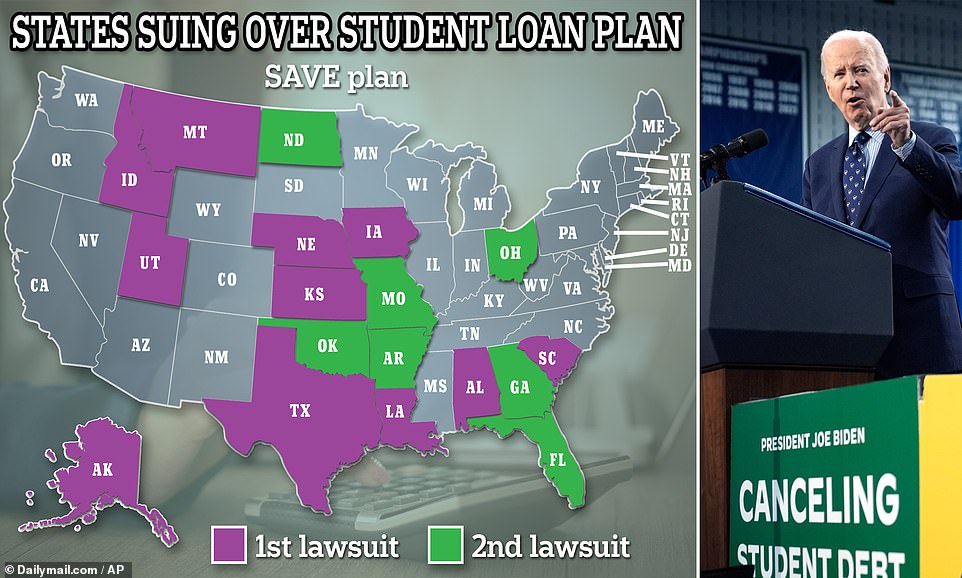 The 18 States Suing The Biden Administration Over Student Loan Debt