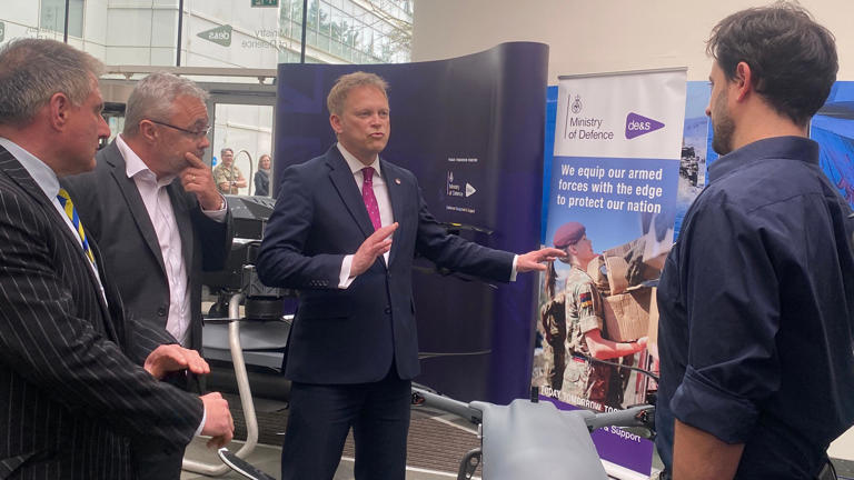 The defence secretary, Grant Shapps, visited the Ministry of Defence's procurement headquarters in Bristol